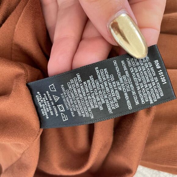 GOOD AMERICAN Rust Orange Tank Minimalist Dress - Picture 6 of 6